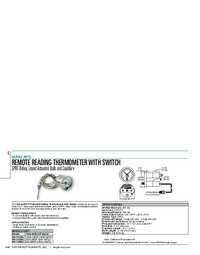 Thumbnail of document Data Sheet - RRT3 Remote Reading Thermometer with Switch